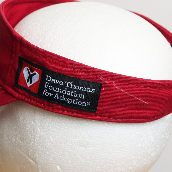 Wendys Employee Visor Mens Red OS - Picture 4 of 7